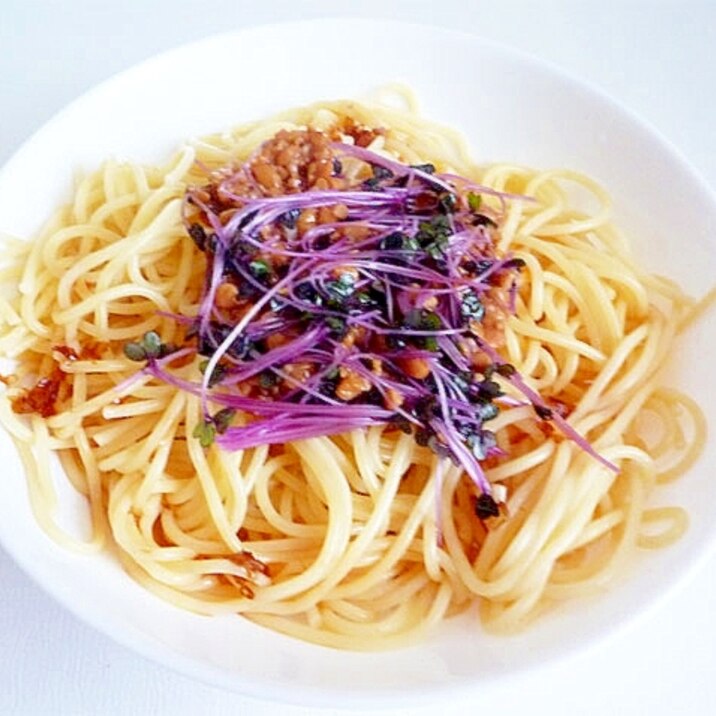 レッドキャベツスプラウトと納豆のパスタ レシピ 作り方 By Liqueur 楽天レシピ レッドキャベツスプラウトと納豆のパスタ レシピ 作り方 By Liqueur 楽天レシピ